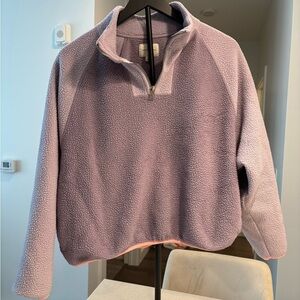 American Eagle Outfitters Light Purple Fleece Pullover, Size S